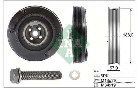 Belt pulley set, crankshaft