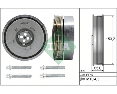 Belt pulley set, crankshaft