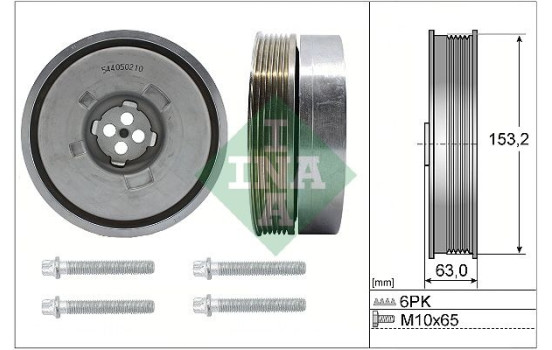 Belt pulley set, crankshaft
