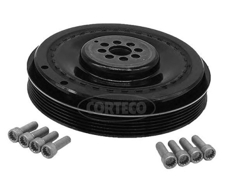 Belt pulley set, crankshaft