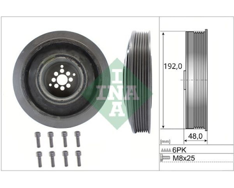 Belt pulley set, crankshaft