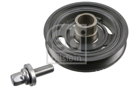 Crankshaft pulley set, with screw and sealing ring