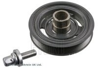 Crankshaft pulley set, with screw and sealing ring