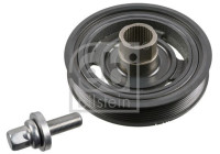 Crankshaft pulley set, with screw and sealing ring