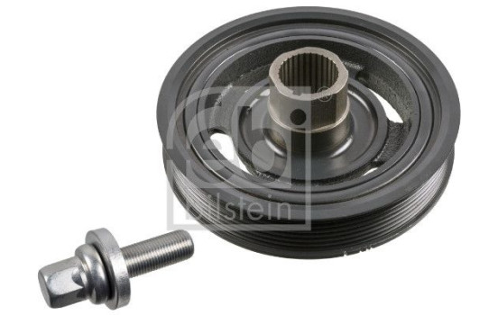Crankshaft pulley set, with screw and sealing ring