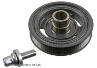 Crankshaft pulley set, with screw and sealing ring