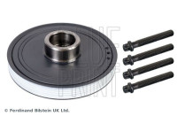 pulley set (disconnected) for crankshaft, with screws