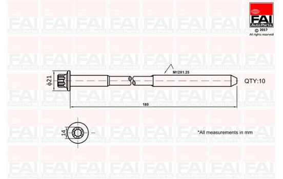 Bolt Kit, cylinder head