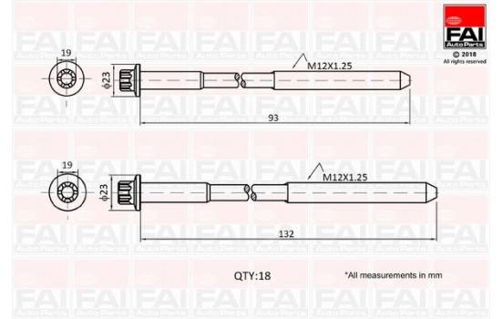 Bolt Kit, cylinder head