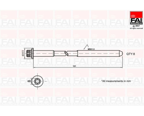 Cylinder head bolt set