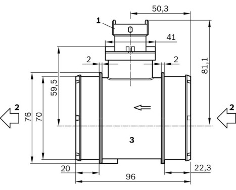 Air Mass Sensor HFM7-4.7RP Bosch, Image 6