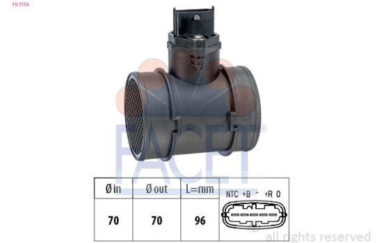 Air Mass Sensor Made in Italy - OE Equivalent