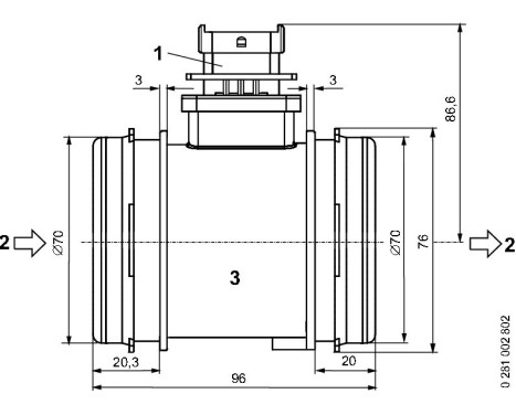 Air Mass Sensor HFM6-4.7ID Bosch, Image 5