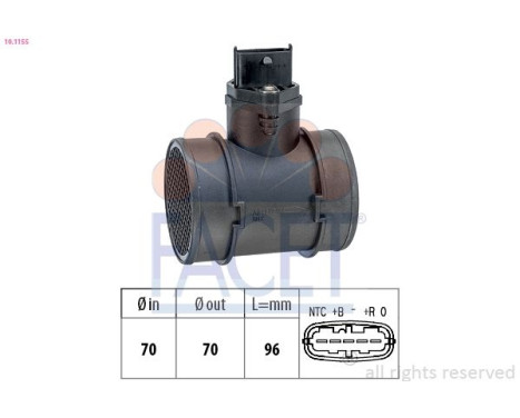 Air Mass Sensor Made in Italy - OE Equivalent