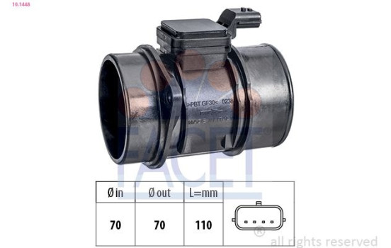 Air Mass Sensor Made in Italy - OE Equivalent