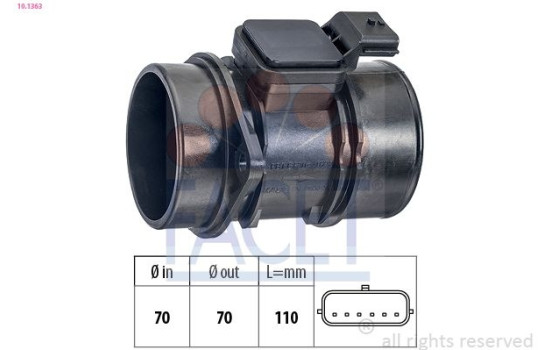 Air Mass Sensor Made in Italy - OE Equivalent