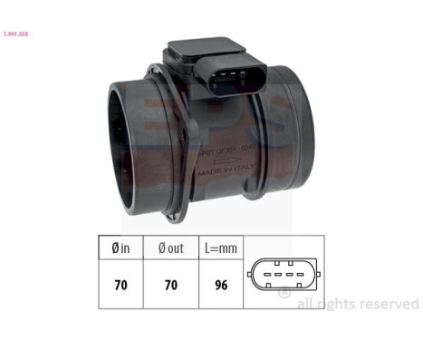 Air Mass Sensor Made in Italy - OE Equivalent