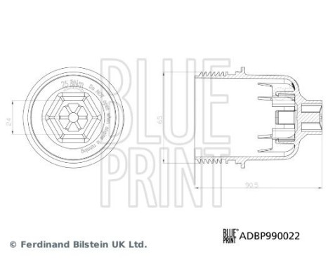 Cap, oil filter housing Blue Print Solution, Image 2