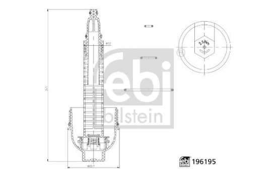 Cover, oil filter housing febi Plus