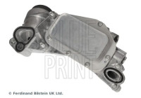 Oil filter housing with oil filter and oil cooler
