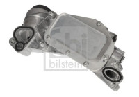 Oil filter housing with oil filter and oil cooler