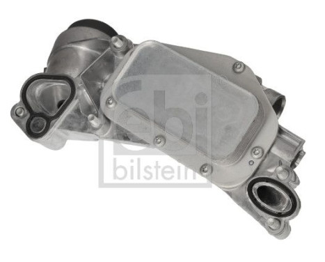 Oil filter housing with oil filter and oil cooler