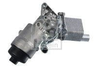 Oil filter housing with oil filter and oil cooler