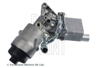 Oil filter housing with oil filter and oil cooler