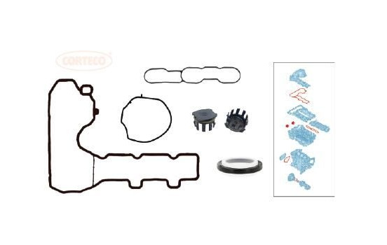 Gasket set, timing case