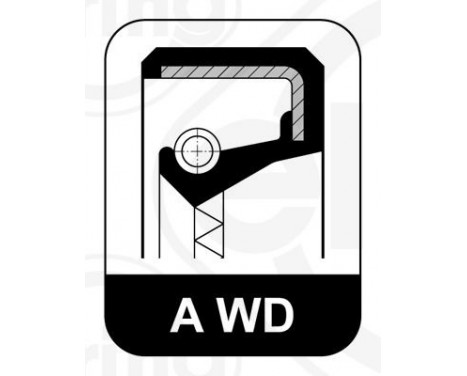 Shaft Seal, camshaft 302.589 Elring, Image 2