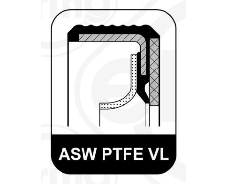 Oil seal, crankshaft 374.680 Elring, Image 2