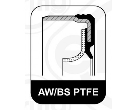 Shaft Seal, crankshaft 214.680 Elring, Image 2