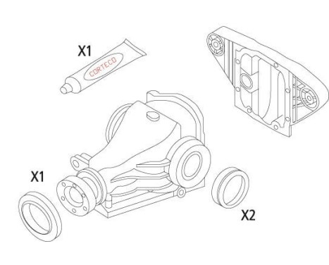 Gasket set, differential, Image 2