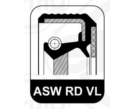 Oil seal, differential 505.090 Elring, Image 3