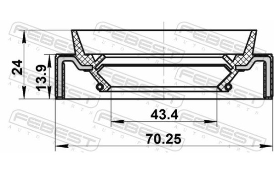Shaft Seal, manual transmission main shaft, Image 2
