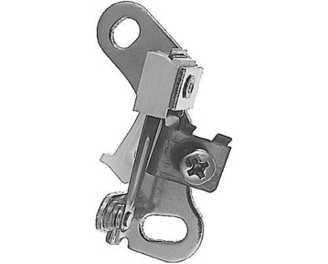 Contact point set, power distributor
