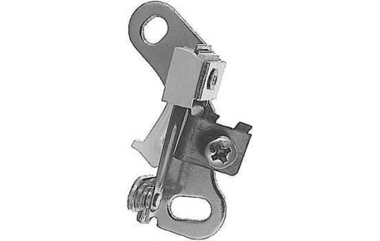 Contact point set, power distributor