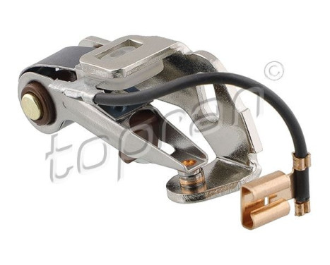 Contact point set, power distributor