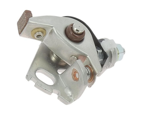 Contact point set, power distributor