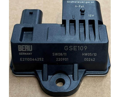 Control unit, glow time