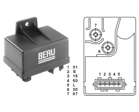 Relay, glow plug system