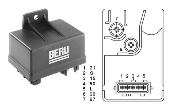 Relay, glow plug system
