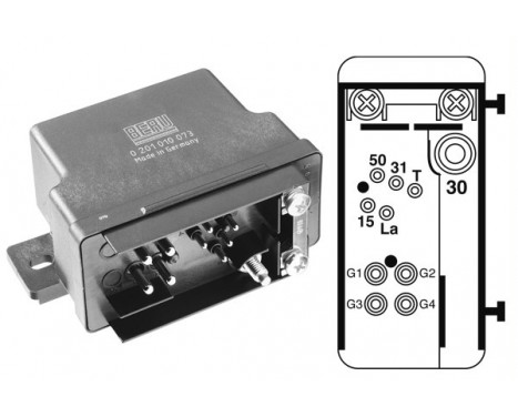 Relay, glow plug system