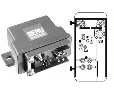 Relay, glow plug system