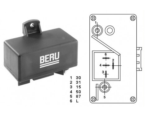 Relay, glow plug system