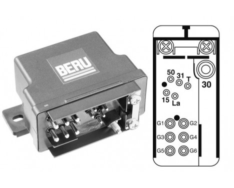 Relay, glow plug system