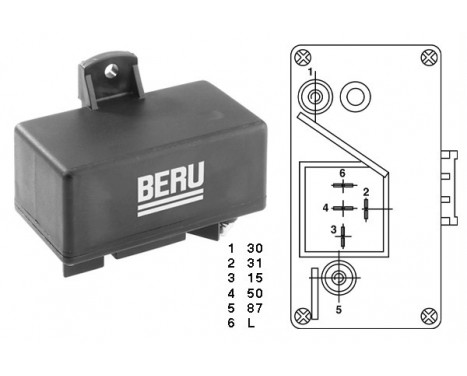 Relay, glow plug system