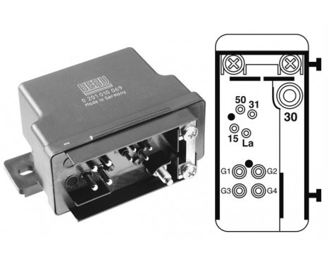 Relay, glow plug system