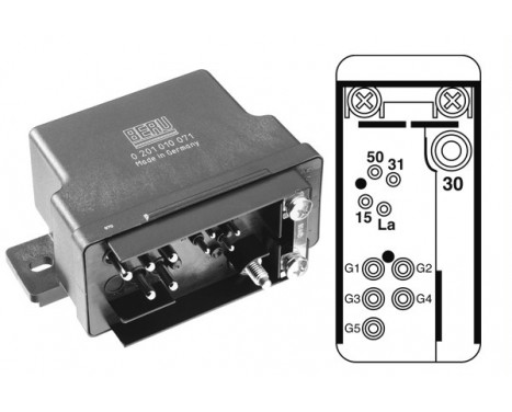 Relay, glow plug system