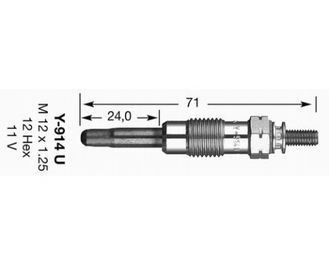 Glow Plug D-Power 1 Y-924J NGK, Image 4
